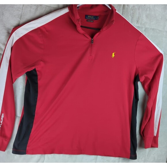 Polo Ralph Lauren Pima Soft Quarter Zip Touch Long Sleeve Size Men’s XL Logo Arm - Picture 6 of 12